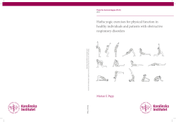 Hatha yogic exercises for physical function in healthy individuals