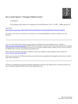 How to Study Spinoza`s Theologico