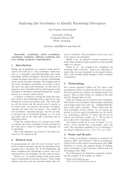 Analysing the Vocabulary to Identify Knowledge Divergence