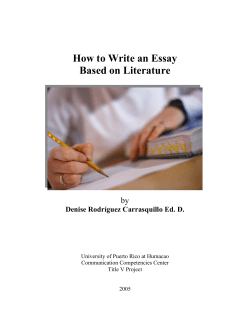 How to Write an Essay Based on Literature