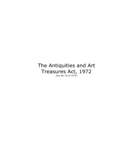 The Antiquities and Art Treasures Act, 1972