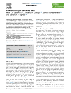 Network analysis of GWAS data