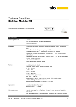 Technical Data Sheet StoSilent Modular 200