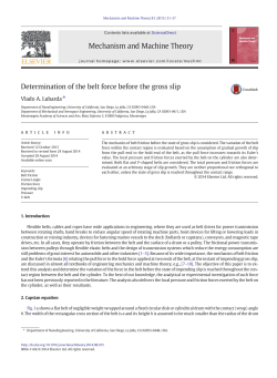 Determination of the belt force before the gross slip