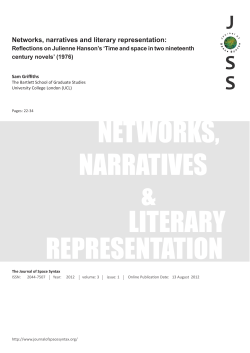 networks, narratives literary representation