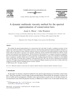 A dynamic multiscale viscosity method for the spectral