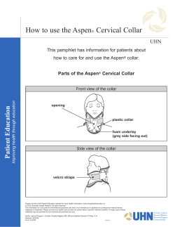 How to use the Aspen&reg; Cervical Collar