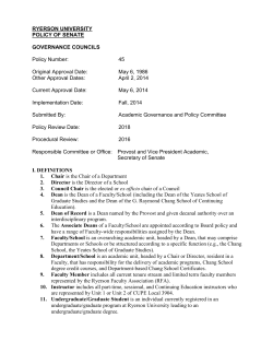Policy 45 - Ryerson University