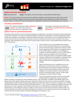 ESG Lab First Look - Sophos Synchronized Security