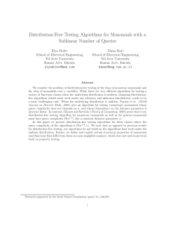 Distribution-Free Testing of Monomials with a Sublinear Number of