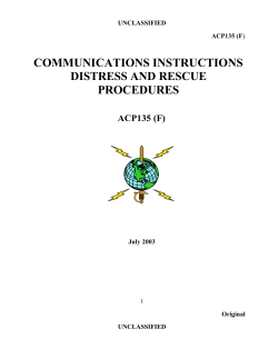 COMMUNICATIONS INSTRUCTIONS DISTRESS AND RESCUE