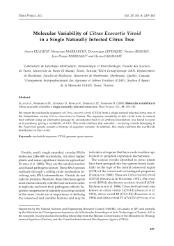 Molecular Variability of Citrus Exocortis Viroid in a Single Naturally