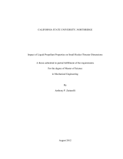 Impact of liquid propellant properties on small rocket thruster