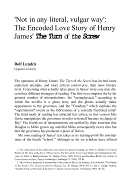 James` The Turn of the Screw