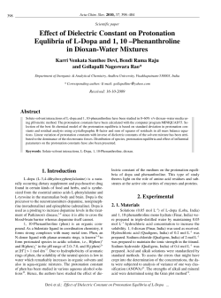 Effect of Dielectric Constant on Protonation Equlibria of L