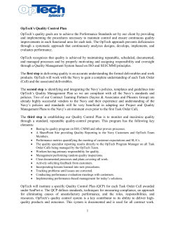 1 OpTech`s Quality Control Plan OpTech`s quality goals are to