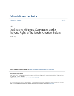 Implications of Summa Corporation on the Property Rights of the