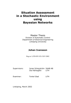 Situation Assessment in a Stochastic - Automatic Control