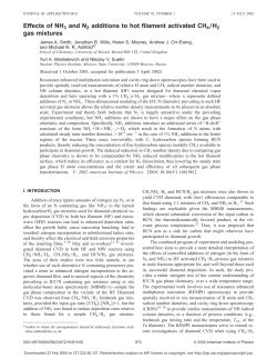 Effects of NH3 and N2 additions to hot filament activated CH4 &Otilde;H2
