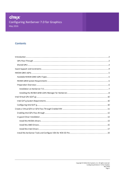 Configuring XenServer 7.0 for Graphics