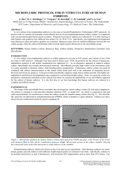 microfluidic protocol for in vitro culture of human embryos