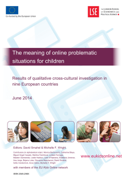 The meaning of online problematic situations for children