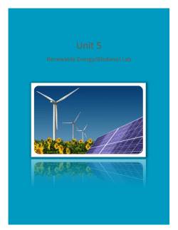 Unit 5 Renewable Energy