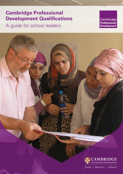 Cambridge Professional Development Qualifications