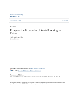 Essays on the Economics of Rental Housing and Crime