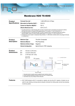 Membrane H2O 70-4040 - H2O Innovation &Eacute;rabli&egrave;re