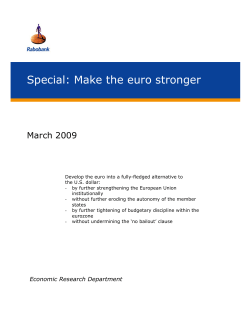 Make the euro stronger - Rabobank, Economic Research