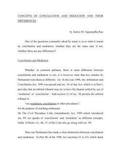 concepts of conciliation and mediation and their differences