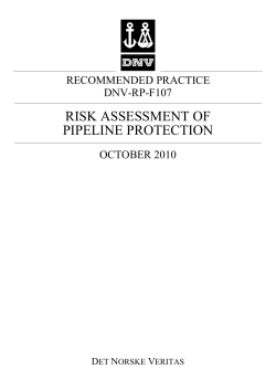 DNV-RP-F107: Risk Assessment of Pipeline