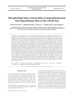 Phospholipid fatty acid profiles at depositional and non