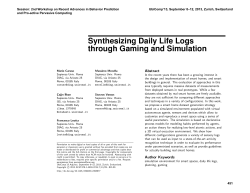 Synthesizing Daily Life Logs through Gaming and