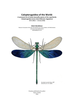 Calopterygoidea of the World