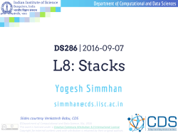 L8 slides - Department of Computational and Data Sciences