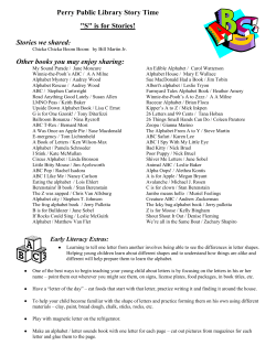 Alphabet - Perry Public Library