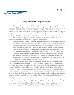 Harry Potter and the Prejudiced Statues