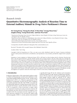 Quantitative Electromyographic Analysis of Reaction Time to