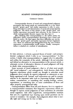 against consequentialism