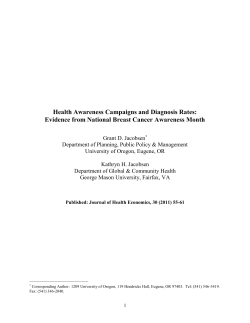Health Awareness Campaigns and Diagnosis Rates: Evidence from
