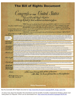 The Bill of Rights Document - Thirty