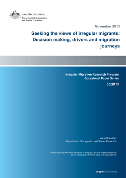 Decision making, drivers and migration journeys