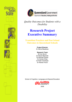 Quality Outcomes for Students with a Disability
