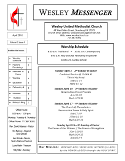 April 2016 - Wesley United Methodist Church