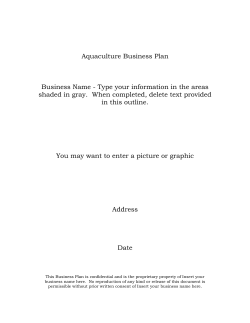 Aquaculture Business Plan Business Name