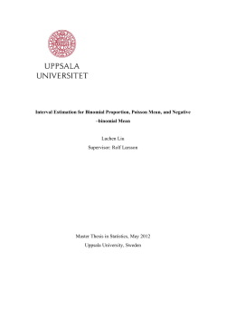 Interval Estimation for Binomial Proportion, Poisson Mean