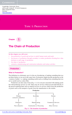 The Chain of Production - Assets