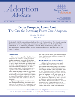Better Prospects, Lower Cost - National Council for Adoption